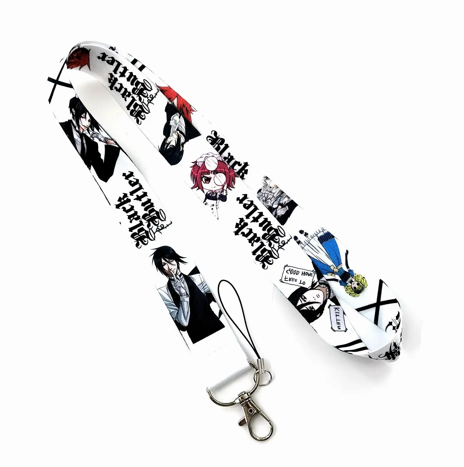 Japan Anime  Black Butler  Lanyard Keychain For Keys Badge ID Mobile Phone Key Rings  Neck Straps Accessories