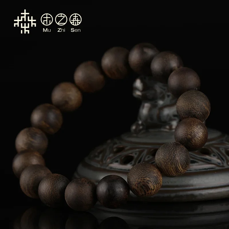 

Vietnam Nha Trang Submerged Grade Orchid Dense Knot Old Material 12mm*19.4g Agarwood Bracelet