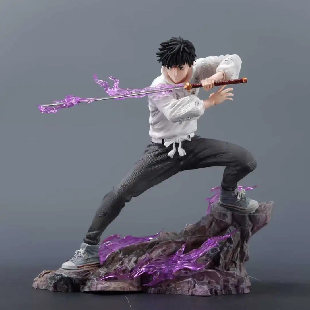 Julongsu kaisen yuta okkotsu figura de ação feita à mão ornamento de mesa super feitiço mestre modelo de desenho animado presente colecionável