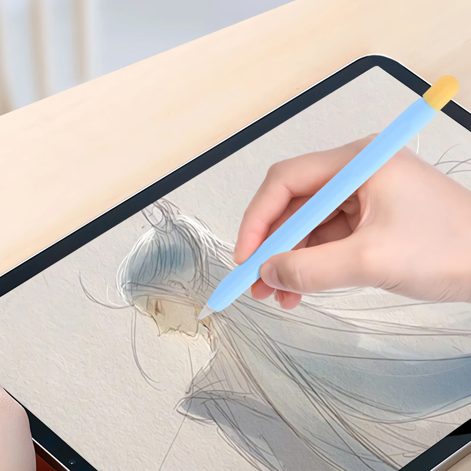 

1 set 1 Set Creative Silicone Stylus Cover For 2 Bright Color Anti-Fall Protective Case Touch Pen Sleeve Pencil Enclosure