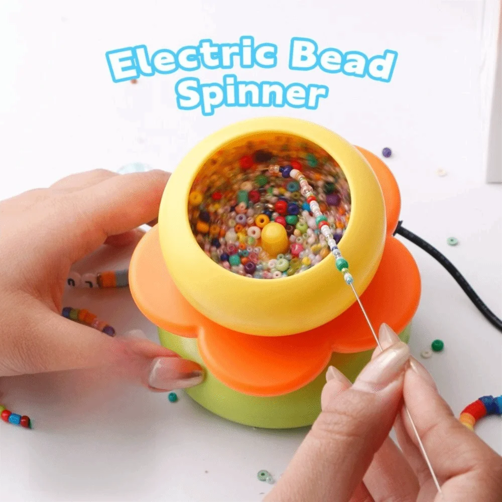 

Эффективный инструмент для рукоделия: автоматический гаджет для нанизывания бусин в форме цветка, автоматический вращающийся инструмент для создания украшений из бусин с регулируемыми углами