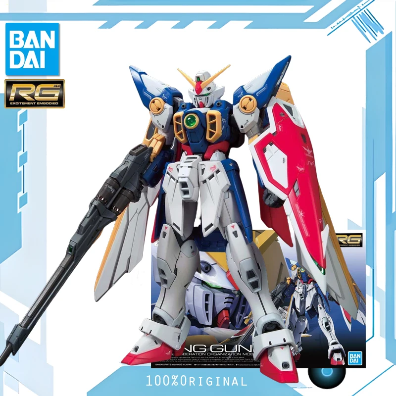 BANDAI Anime RG 1/144 XXXG-01W WING GUNDAM Mobile Suit Gundam Operational Model Kit Assembly Plastic Action Toys Figures Gift