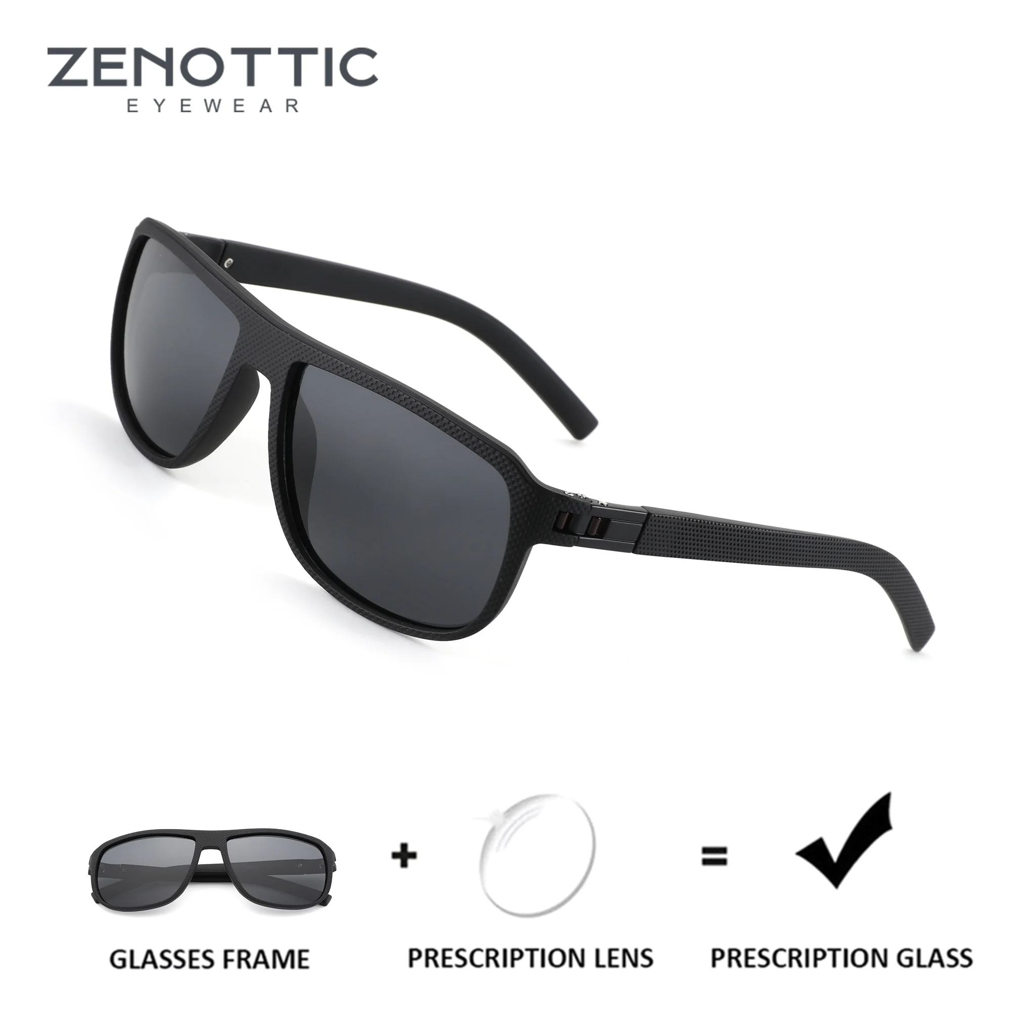 

Солнцезащитные очки ZENOTTIC Sport Square TR90 для мужчин, поляризационные, с защитой от ультрафиолета UV400, для коррекции близорукости/прогрессивные оптические солнцезащитные очки