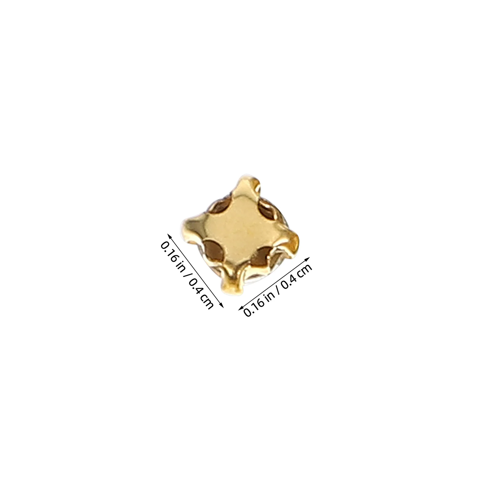 1440pcs Glass Claw Flatback Gems Square Zinc Alloy For Diy Clothing Shoes Bags Decor Sparkle Craft Supplies Sewing