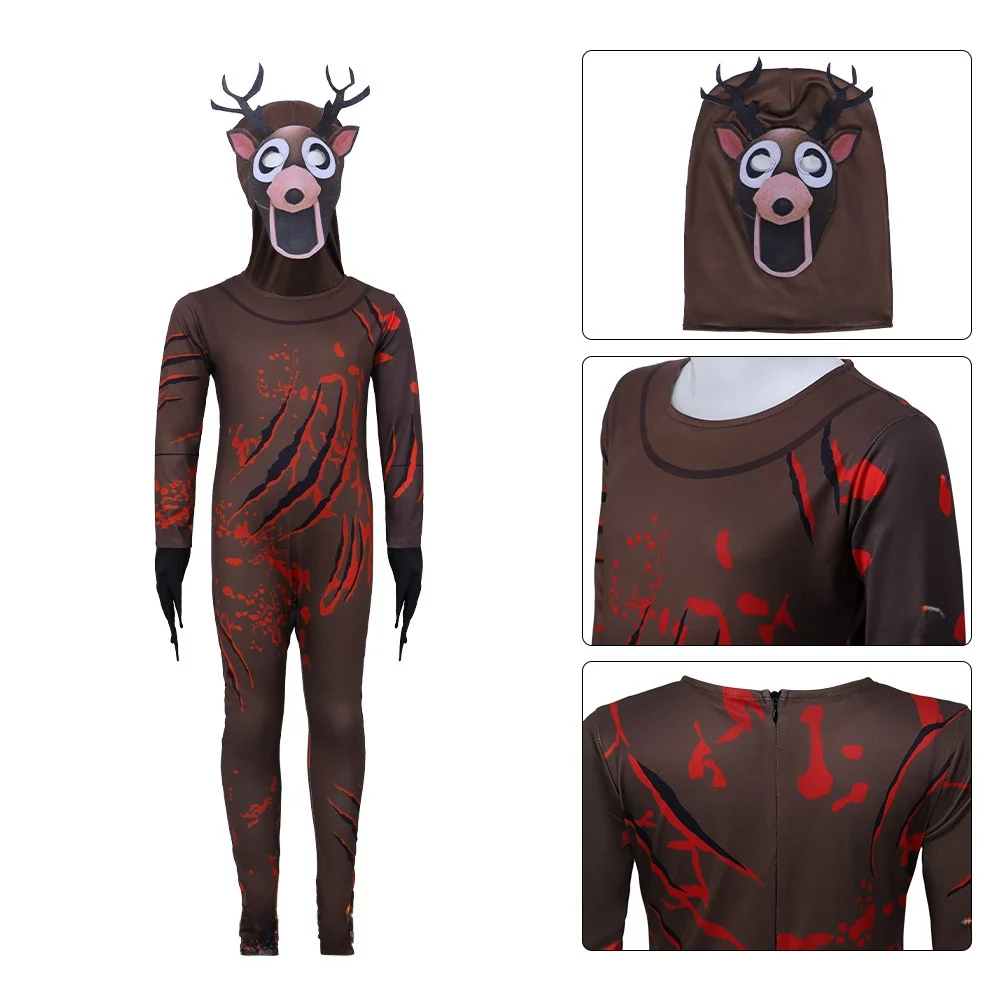 

New loween Deer Par Suit S Claus Costume Set Night Deer Monster Terror Game Cisas Ensemble Women's Faion