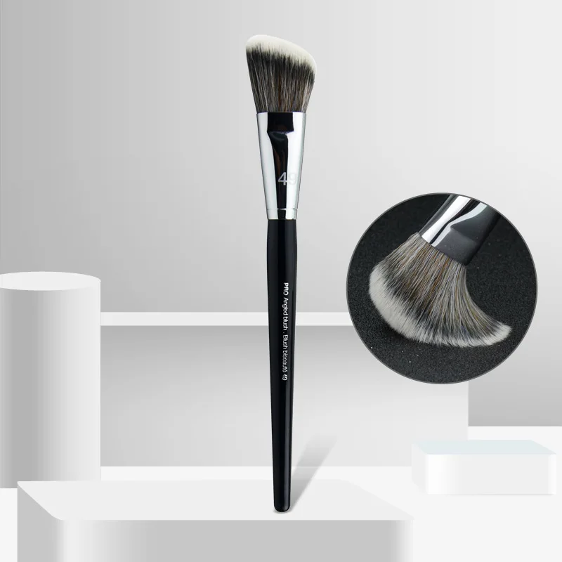 Professional Black Long Handle No.75 Contour Brush Pro No.47 Foundation Brush No.49 Angled Blush Bronzer Sculpting Make up Brush