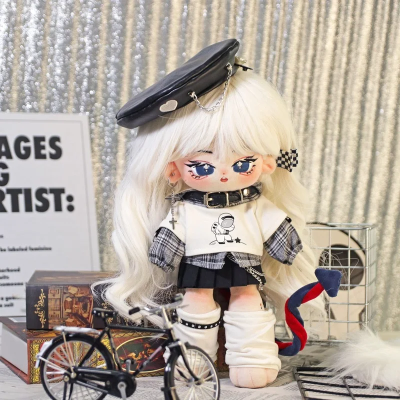 Только одежда Star Idol Shibuya Harajuku Girl Group Dress Юбка Gyaru Gal Y2k Abby Style Плюшевая кукла 30 см Костюм Diy Clothes