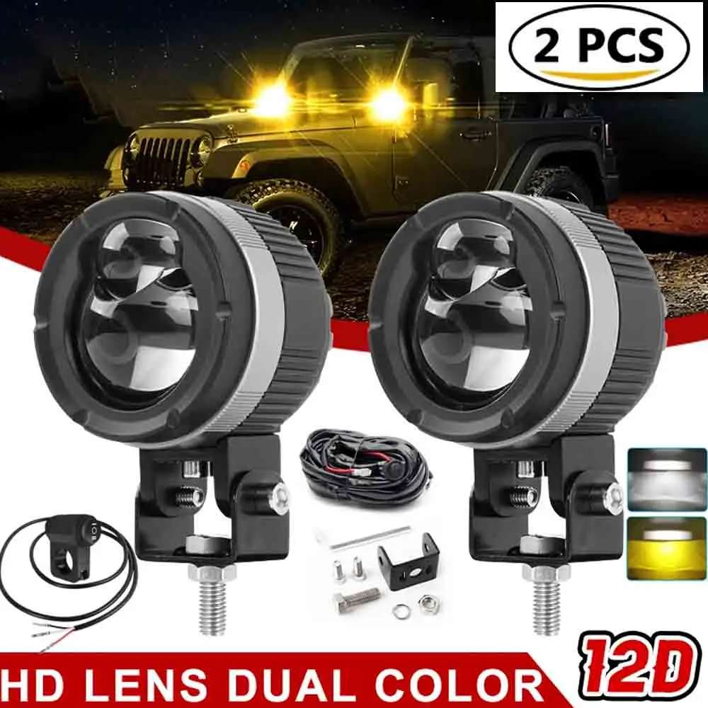 

3inch LED Driving Light 4X4 Off-Road White Yellow Auto Fog Light Motorcycle SUV ATV 4WD 12V 24V Spotlight Led Car Light