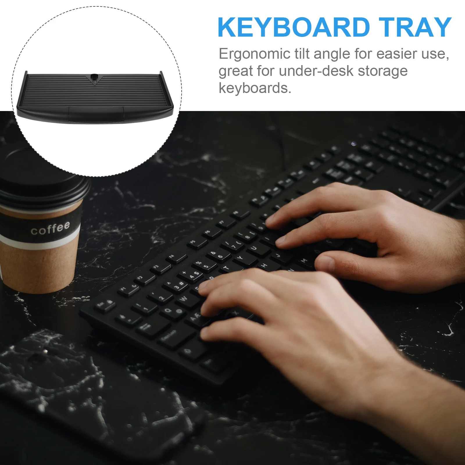 

Under Drawer Slide Out Large Keyboard Tray For Typing Ergonomic Tilt No Drill Installation Desk Organizers Under Desk