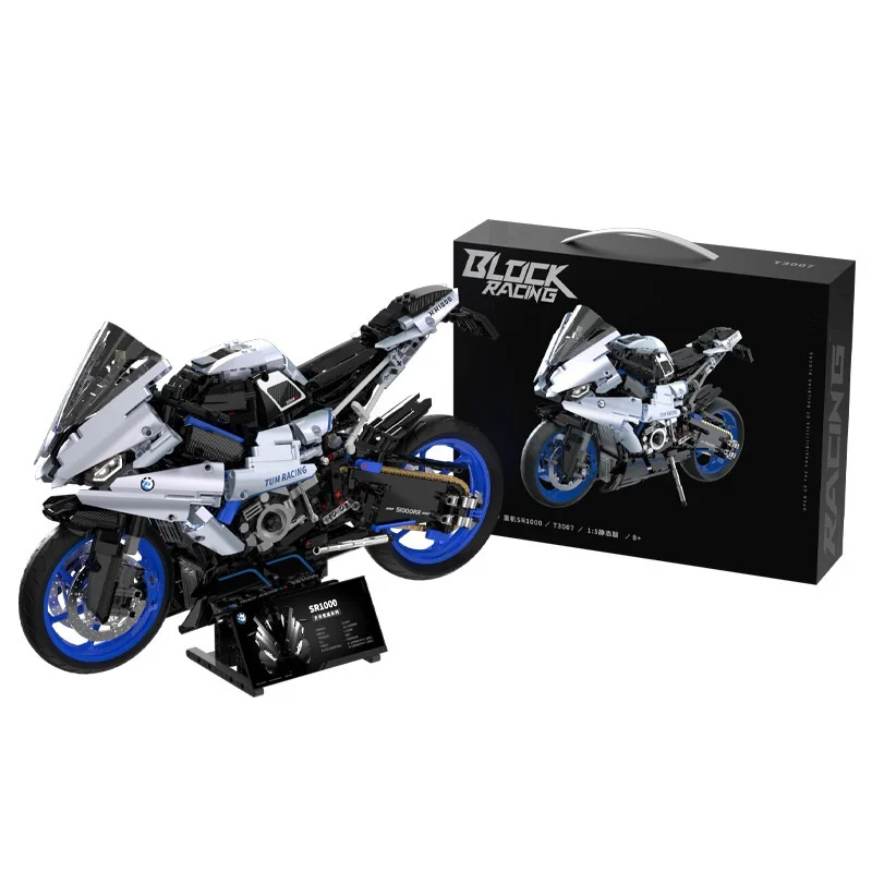 Neue t3007 Motorrad technische antike Modellbau steine Moc Rennwagen Motorrad Steine setzt Spielzeug für Kinder Action figur Geschenke