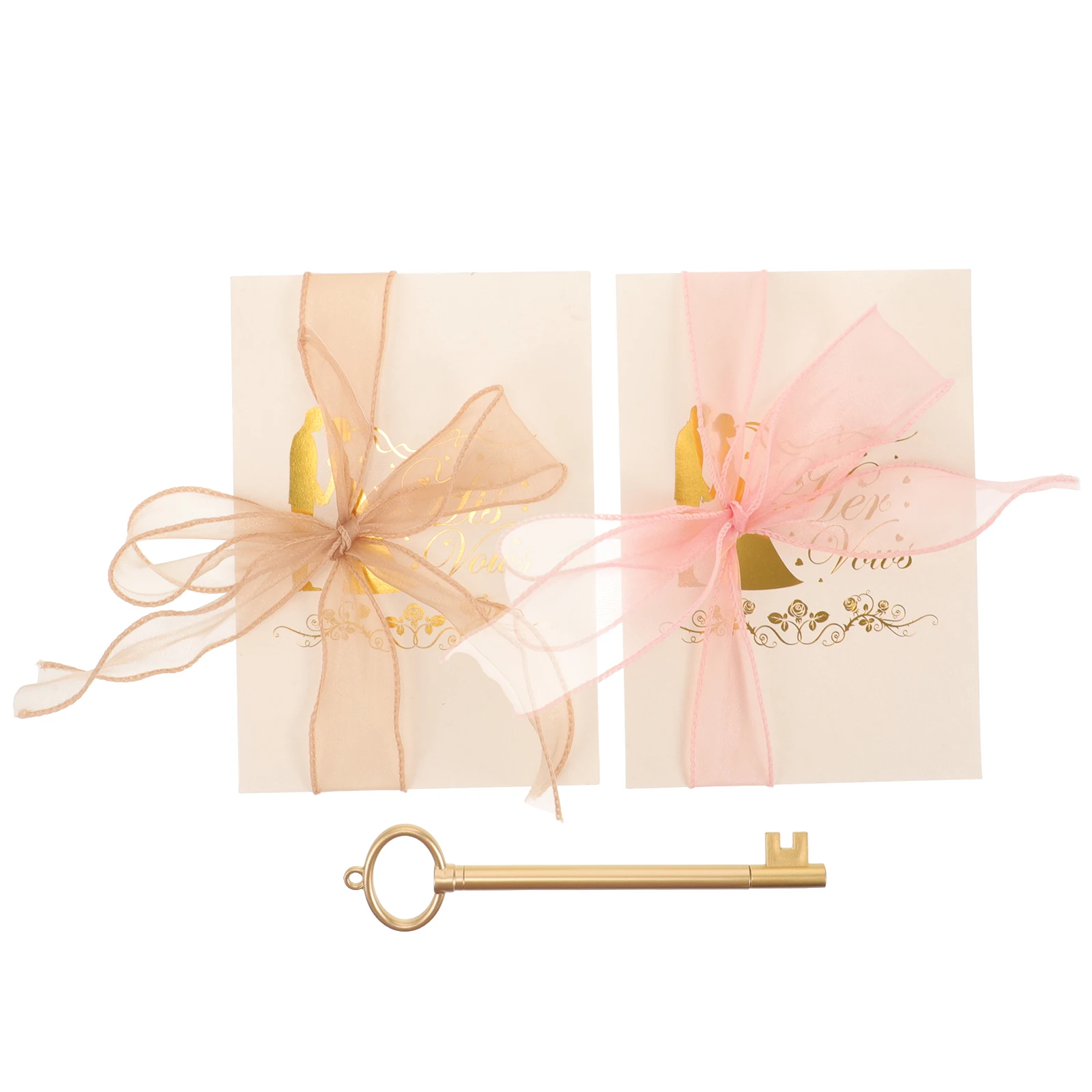 

2 Pcs Wedding Vow Cards Elegant Speech Booklets Bride Groom Party Gifts High Quality Paper Smooth