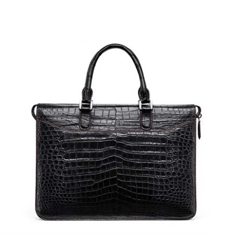 gete new Crocodile  briefcase business man handbag single shoulder bag crossbody bag computer men bag