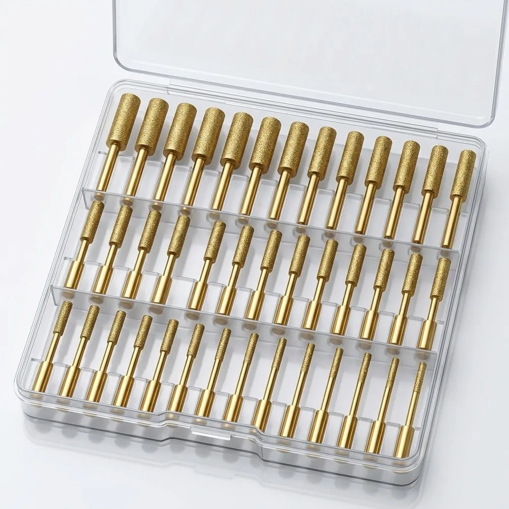 Titanium-Coated Diamond For Chainsaw Sharpening Bits 36-Piece Kit for Precision Edge Restoration on For Chainsaw