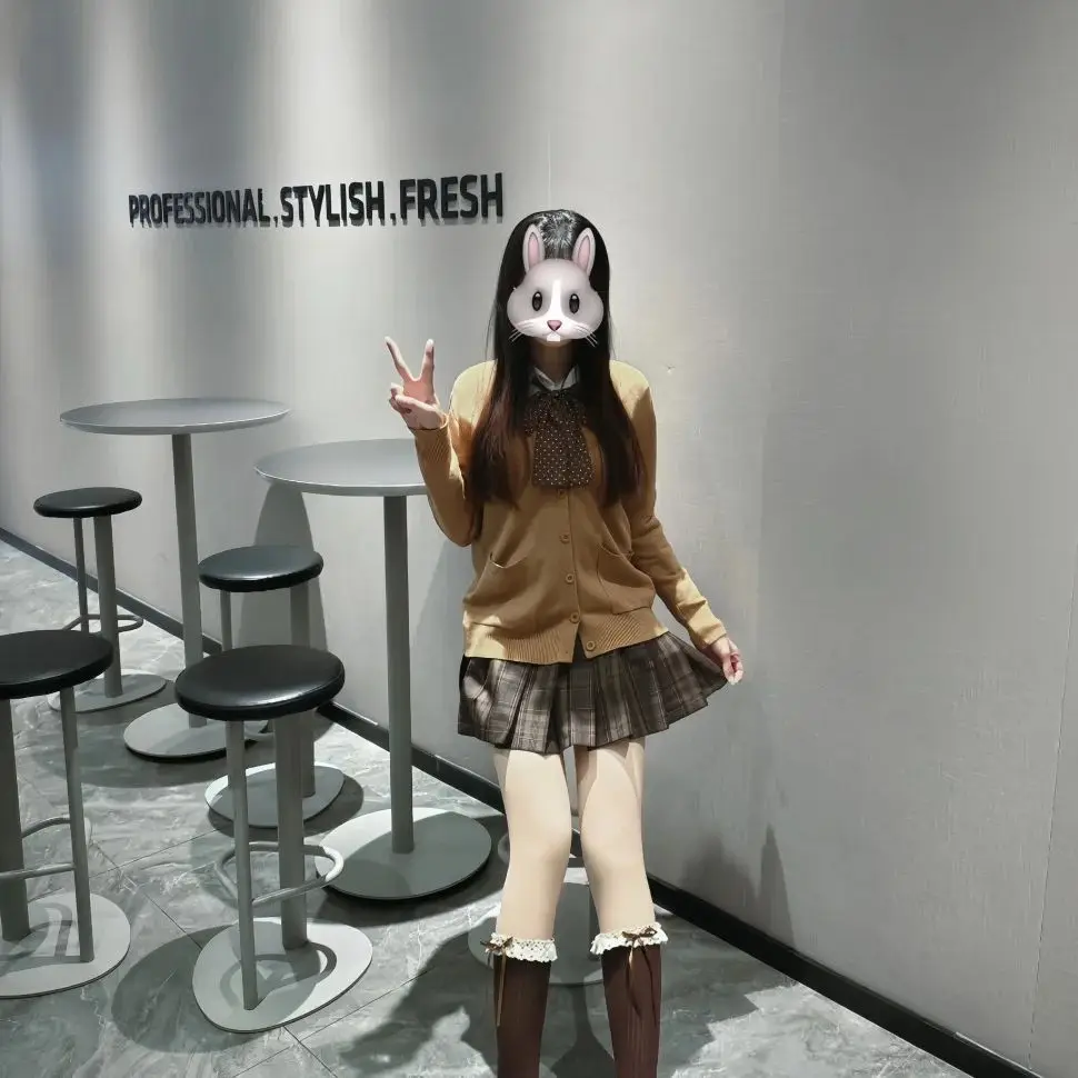 

Оригинальный японский вязаный кардиган с длинными рукавами и юбка в стиле колледж для осени и зимы, комплект для милых девушек