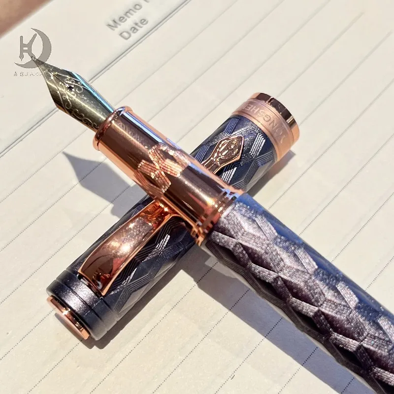 

9717 Diamond Design Luxury Metal Business Fountain Pen, Corporate Gift Signature Collection Pen for Wedding,Anniversary