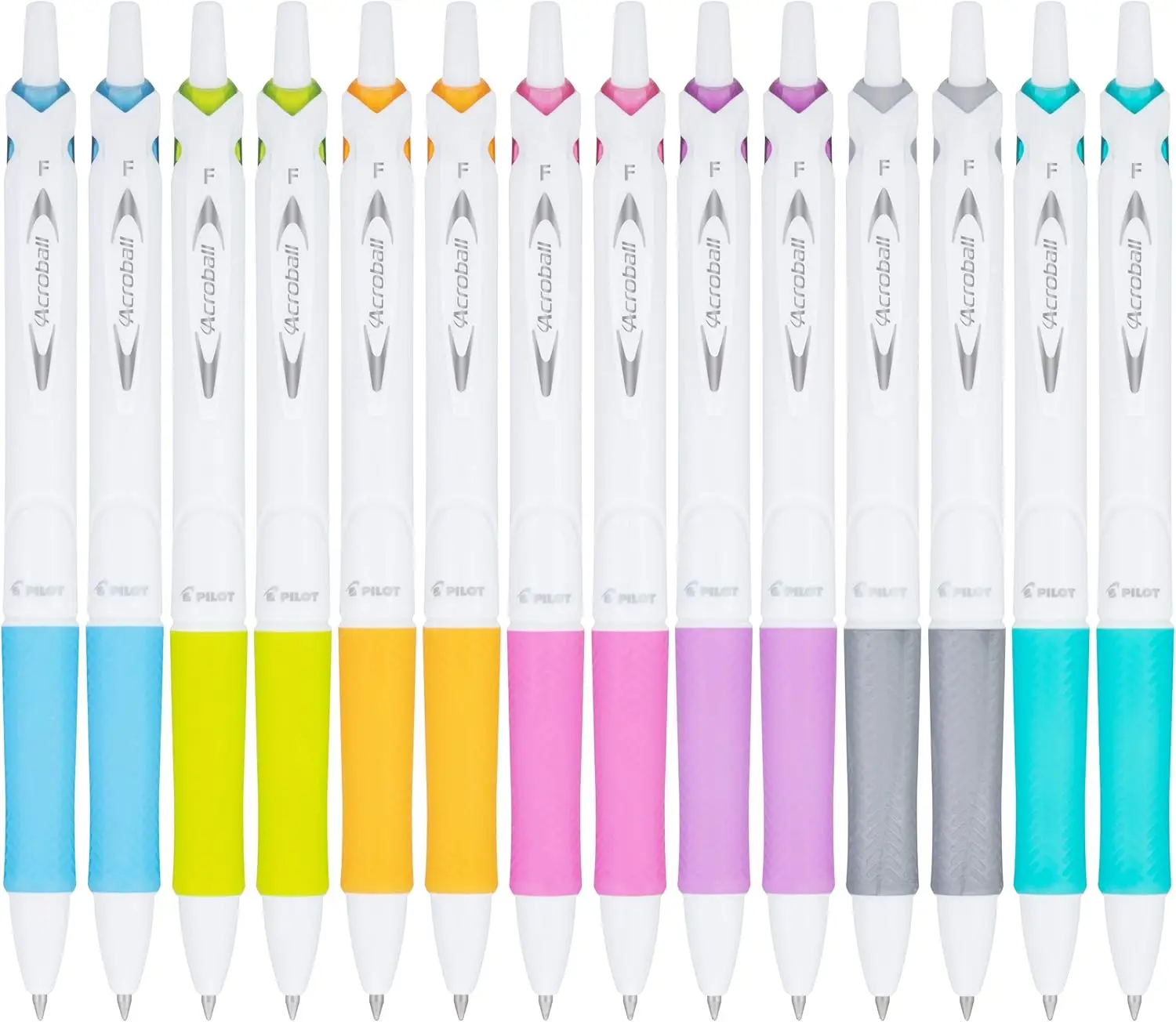 

Advanced Ink Refillable Retractable Ball Point Pens, Fine Point Black Ink, 14-Pack for Office School Writing