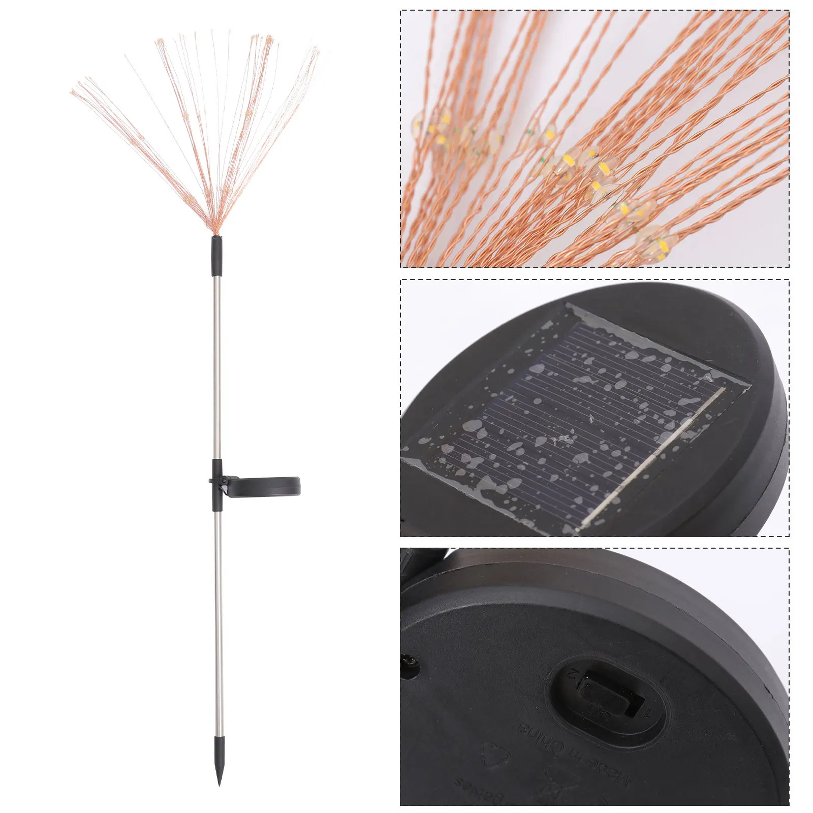 

LED Solar Power Firework Garden Lamp Ground Plug for Lawn Courtyard Path Landscape Outdoor Lighting Solar Power Light