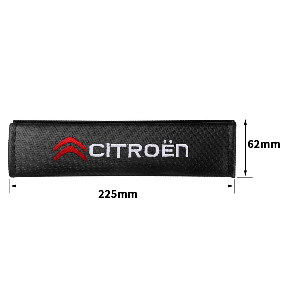 Funda para cinturón de seguridad de coche, Protector de hombro, almohadilla de cojín, accesorios para coche, 2 piezas, color negro, para Citroën C1,