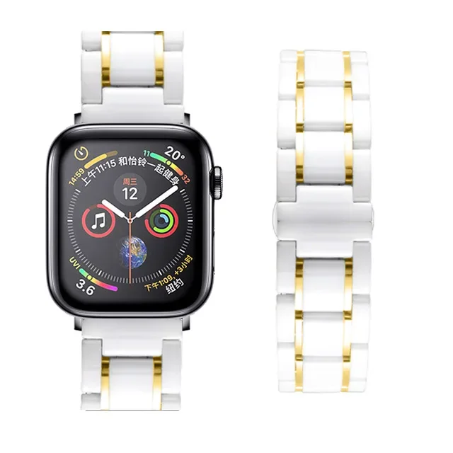 معدن سيراميك للساعة ، سوار بديل ، سوار معصم ، iWatch Ultra 10 ، 9 ، 8 ، 7 ، 6 ، 5 ، 4 ، حزام SE ، 45-44 ، Apple ، 41 42 ، 46