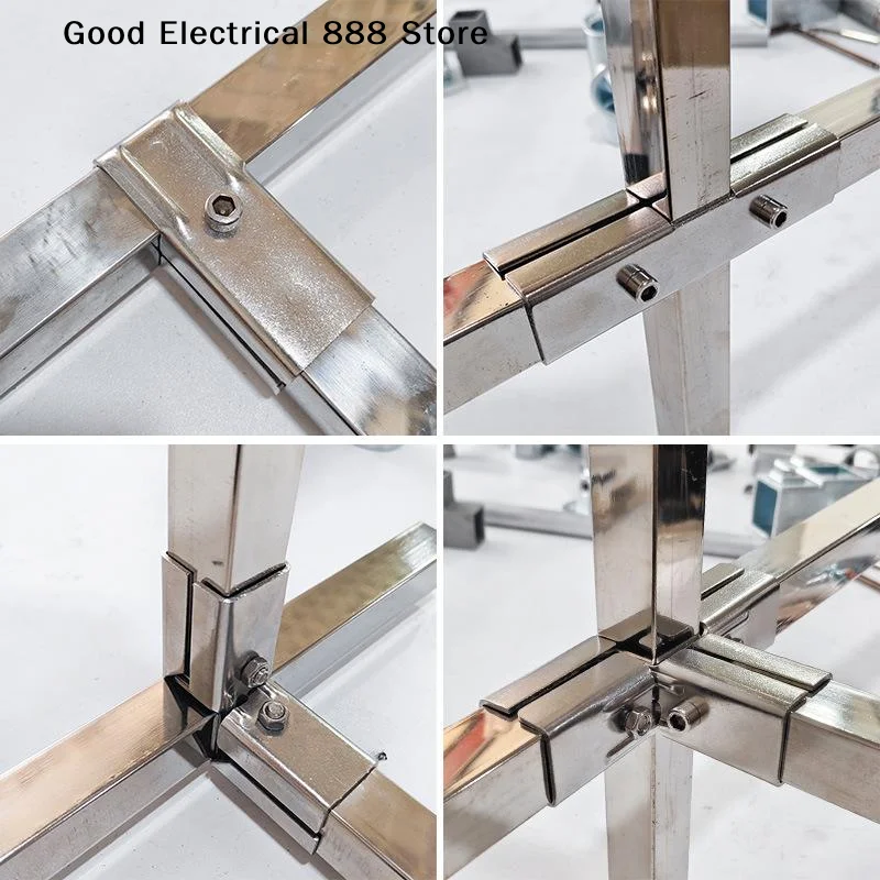 【GE】20x20mm/25x25mm Square Pipe Fitting Joint Pipe Connector Buckle Elbow Pipe Fixed Buckle Non Welding and Non Punching Bracket