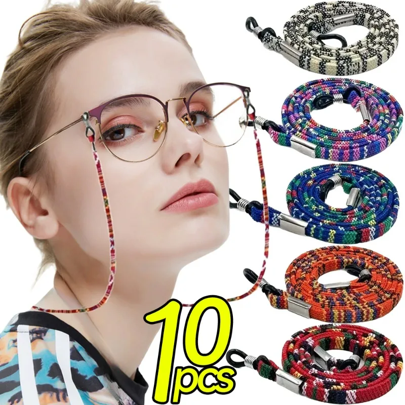 1/10Pcs Colorful Bohemia Glasses Cord Lanyards Stretchy Eyeglasses String Spectacles Rope Chains Elastic Eyewear Accessories