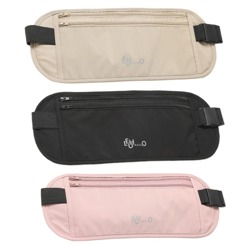 Casual Holder Comfortable Hide Waist Pouches for Safe Travel Nylon Wallet Waist Bag for Various Occasion