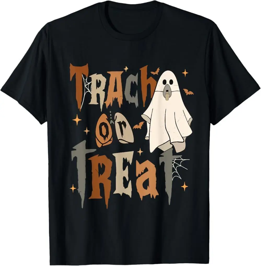 Nurse Respiratory Therapist Halloween Trach Or Treat T-Shirt, Unisex Tee