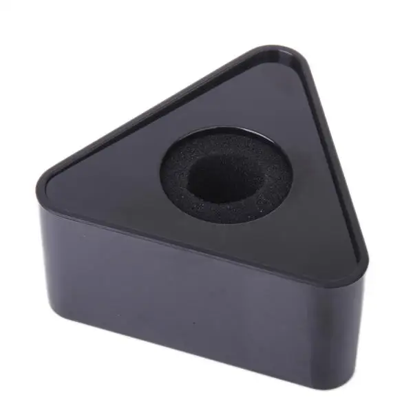 Triangular ABS Mic Microphone Interview Cube Mark Flag Station Black