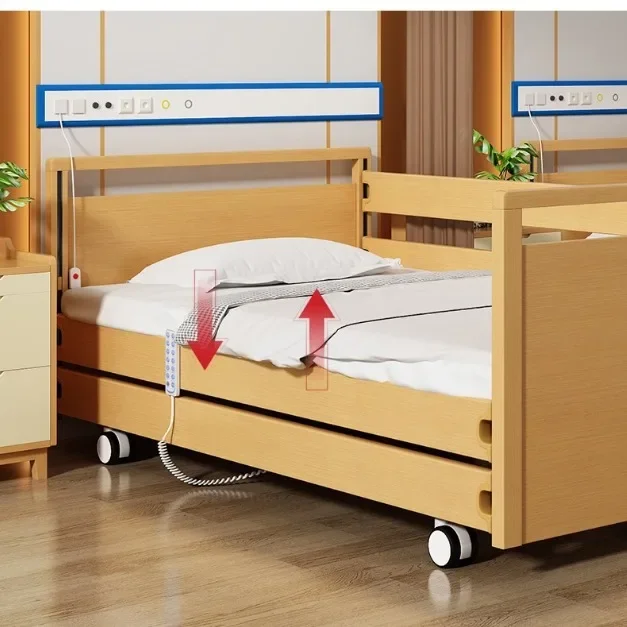 Modern Aged Furniture Elderly Single Bed Institution Residence Solid Wood Residence Bed