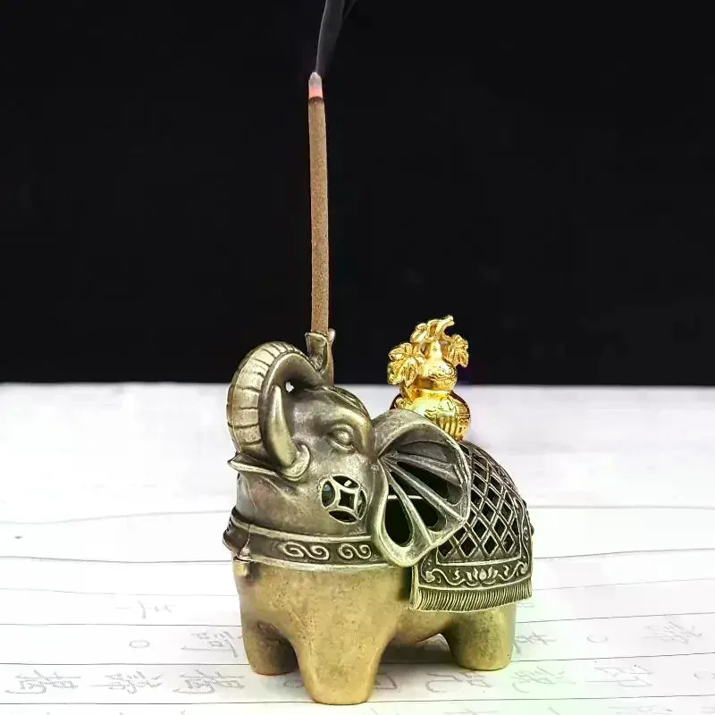 /PFU/Incense Burner Hollow Out Mini Sandalwood Incense Burner Zen Aromatherapy Stove Tea Ceremony Home Decoration Alloy