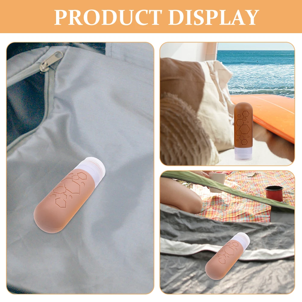 

4 Pcs Portable Silicone Squeeze Bottles for Travel Shampoo Lotion Empty Reusable Leak Proof Small Size Storage Bottle