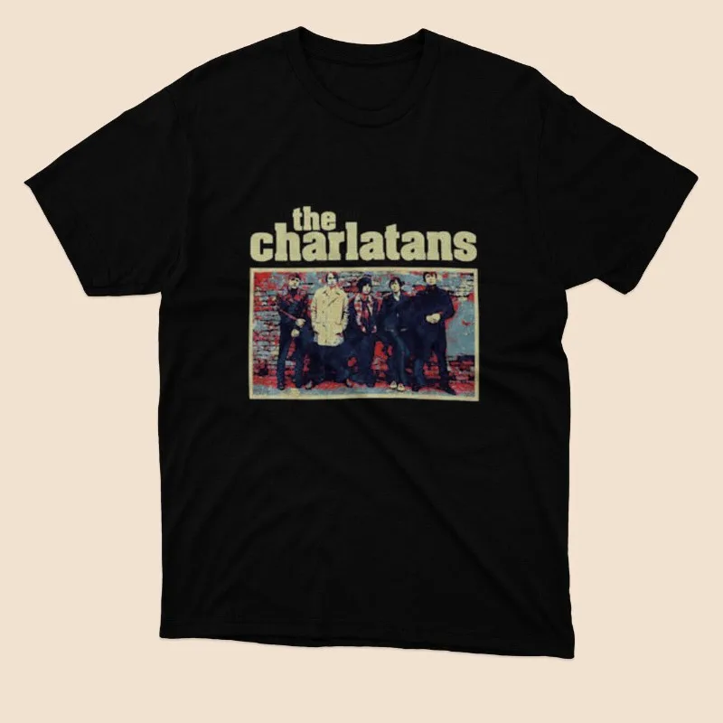 The Charlatans Some Friendly Demos musik T-Shirt hitam ukuran S untuk 5xl