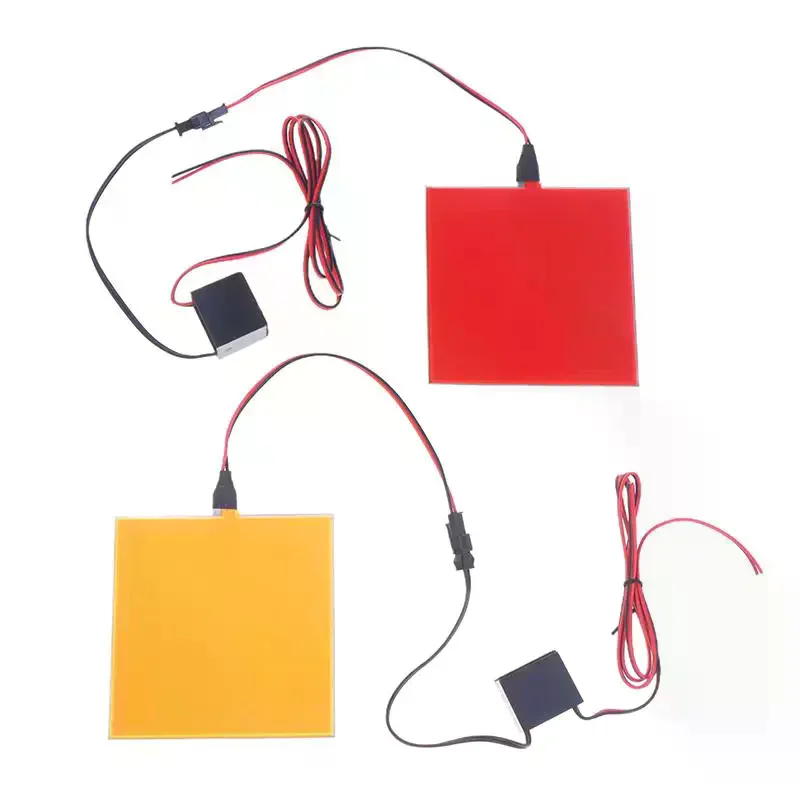 10x10cm EL Flexible Electroluminescent Cold Light Source Cuttable DIY Luminous Frame Backlight Model Environmental Source 12V