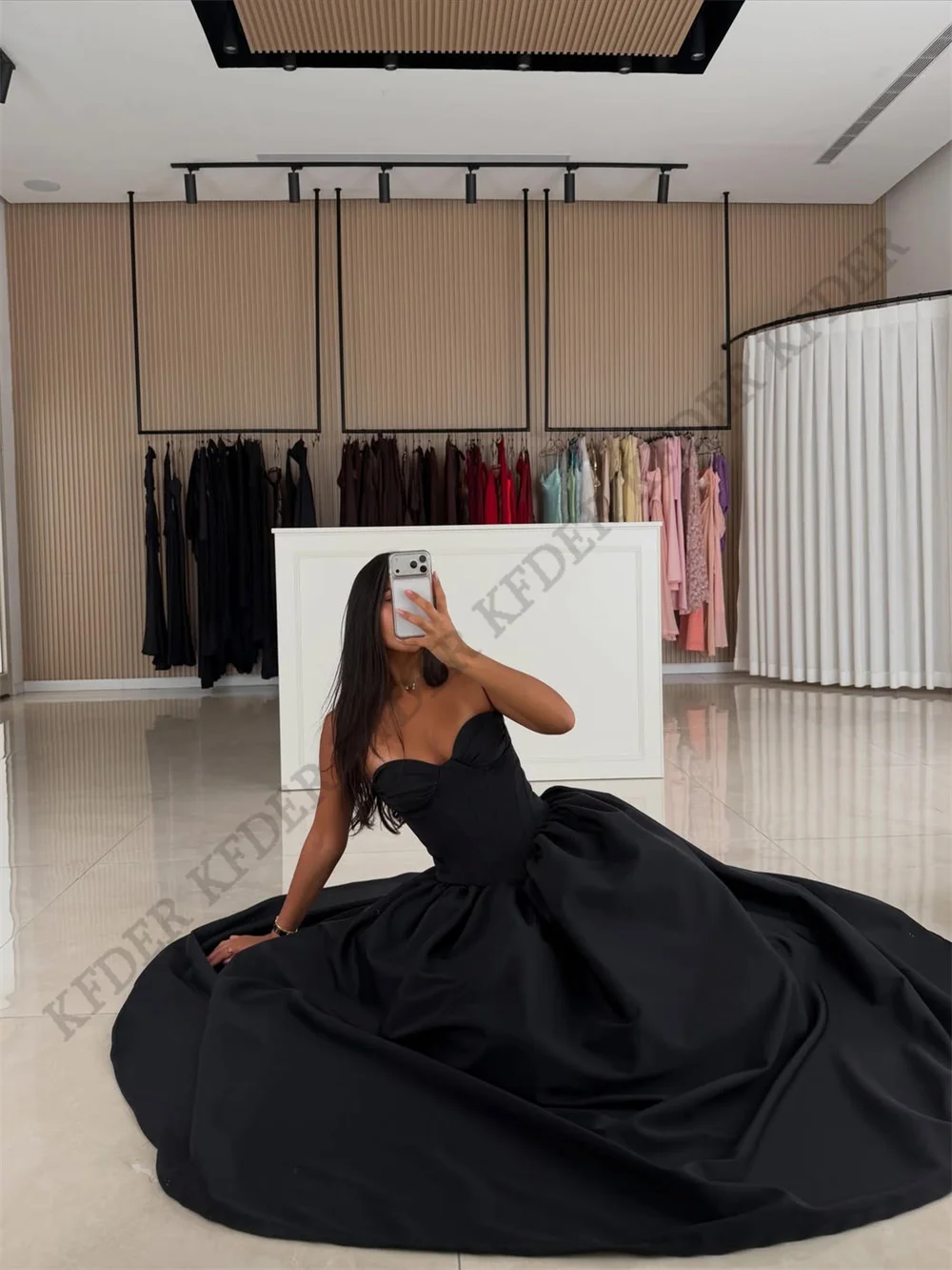 Black Elegant Evening Dresses Sleeveless A Line Floor Length Prom Gowns Formal Party Dress Vestidos De Novia Customized