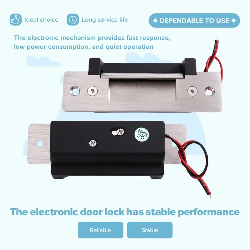 [B24B!】 Electric Strike Lock, Fail Secure Narrow Frame Electronic Door Lock For Access Control And Security Doors Locking- 1Pc