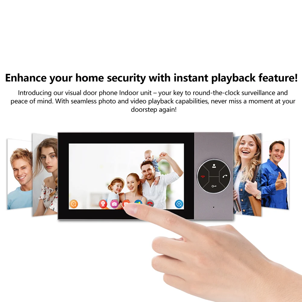 Tuya 7-inch visuele intercom deurbel Intelligente HD bewegingsdetectie/video-opname/intercom met ontgrendeling op afstand