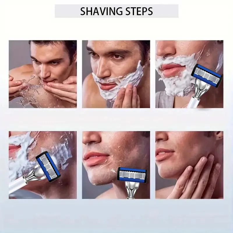 شفرة حلاقة كلاسيكية فاخرة، شفرة حادة، مقبض مضاد للانزلاق، حلاقة آمنة وناعمة وغير مؤلمة. هدية مثالية للمهرجانات #2