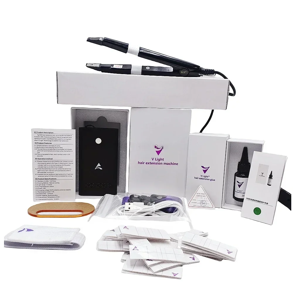 V light system the best selling tape hair extension tool in 2022 V light hair extension machine system hair extension set