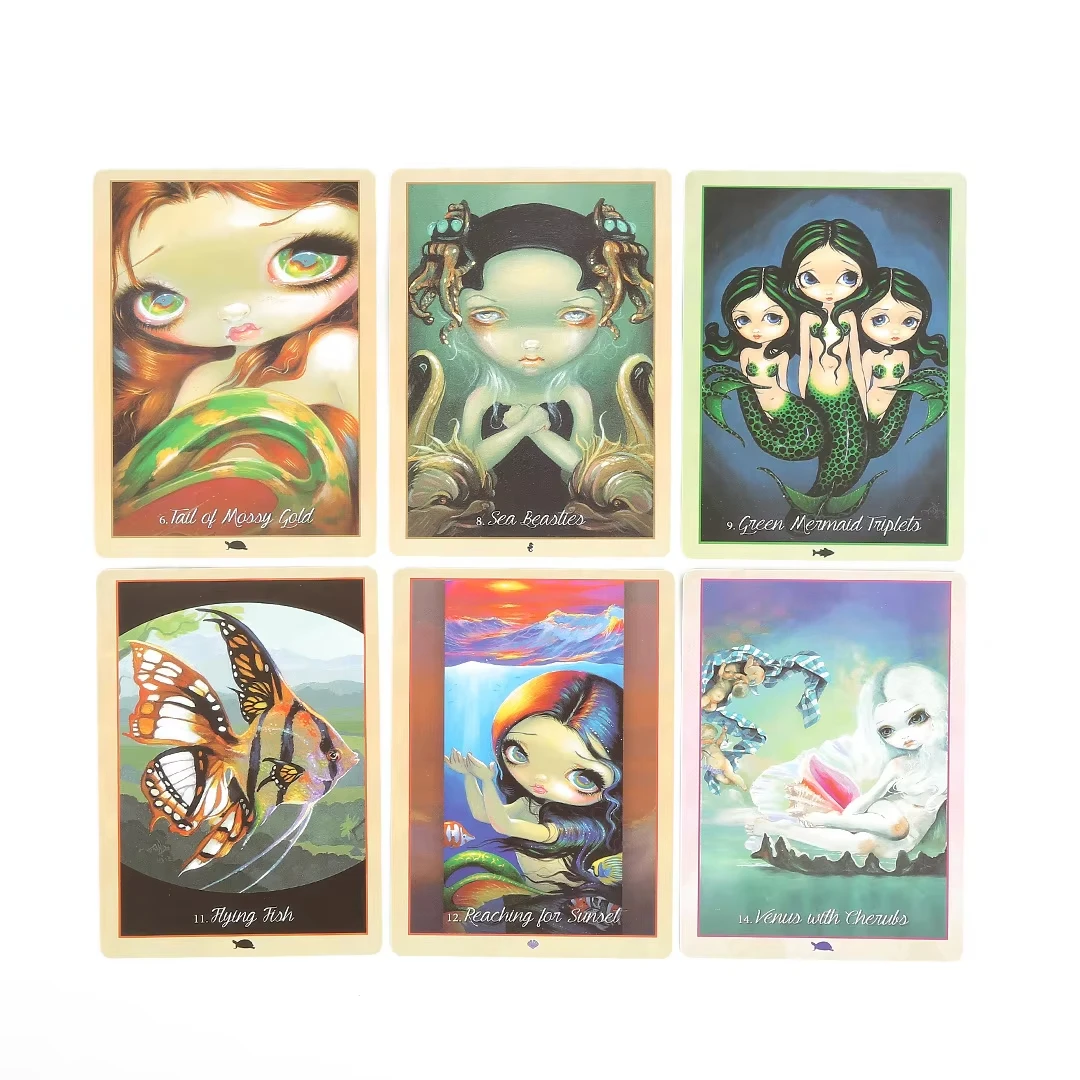 بطاقات التارو الأساطير حورية البحر التارو مصير العرافة الأسرة حفلة بطاقات للعب لعبة التارو ومجموعة متنوعة من خيارات التارو دليل PDF