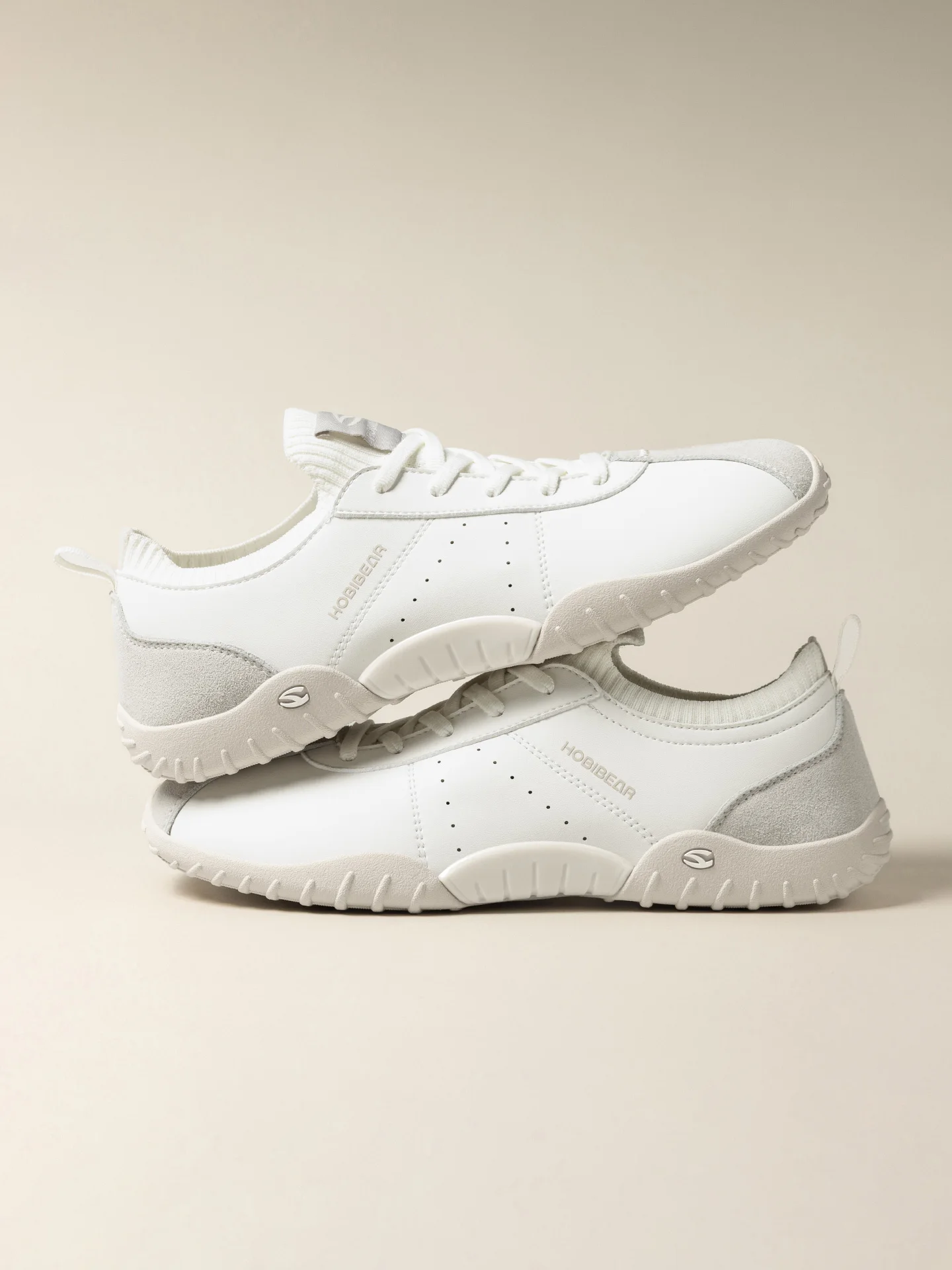 HOBIBEAR Sneaker mit breiter Zehenbox für Herren und Damen, minimalistische Wanderschuhe aus Kunstleder, leichte Schnür-Freizeitsneaker – Detail 14