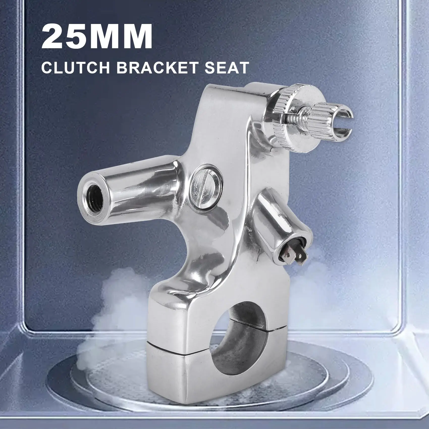 25mm 1inch Motorcycle Clutch Lever Mount Holder for Honda Shadow 600 VT750 Silver Aluminum Alloy