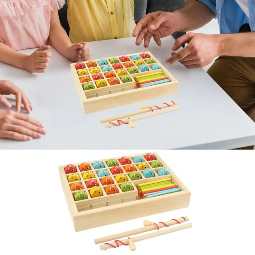 Met genummerd houten magnetisch visspel Vroeg onderwijs Montessori Matching Bordspel Interactief Multifunctioneel