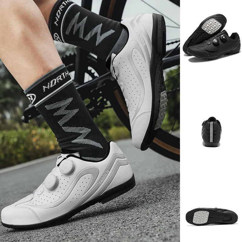 

Non-Slip Shock-Absorbing Rubber Sole Professional Cycling Shoes Breathable Lightweight Unisex Bicycle Riding Equipment Shoes