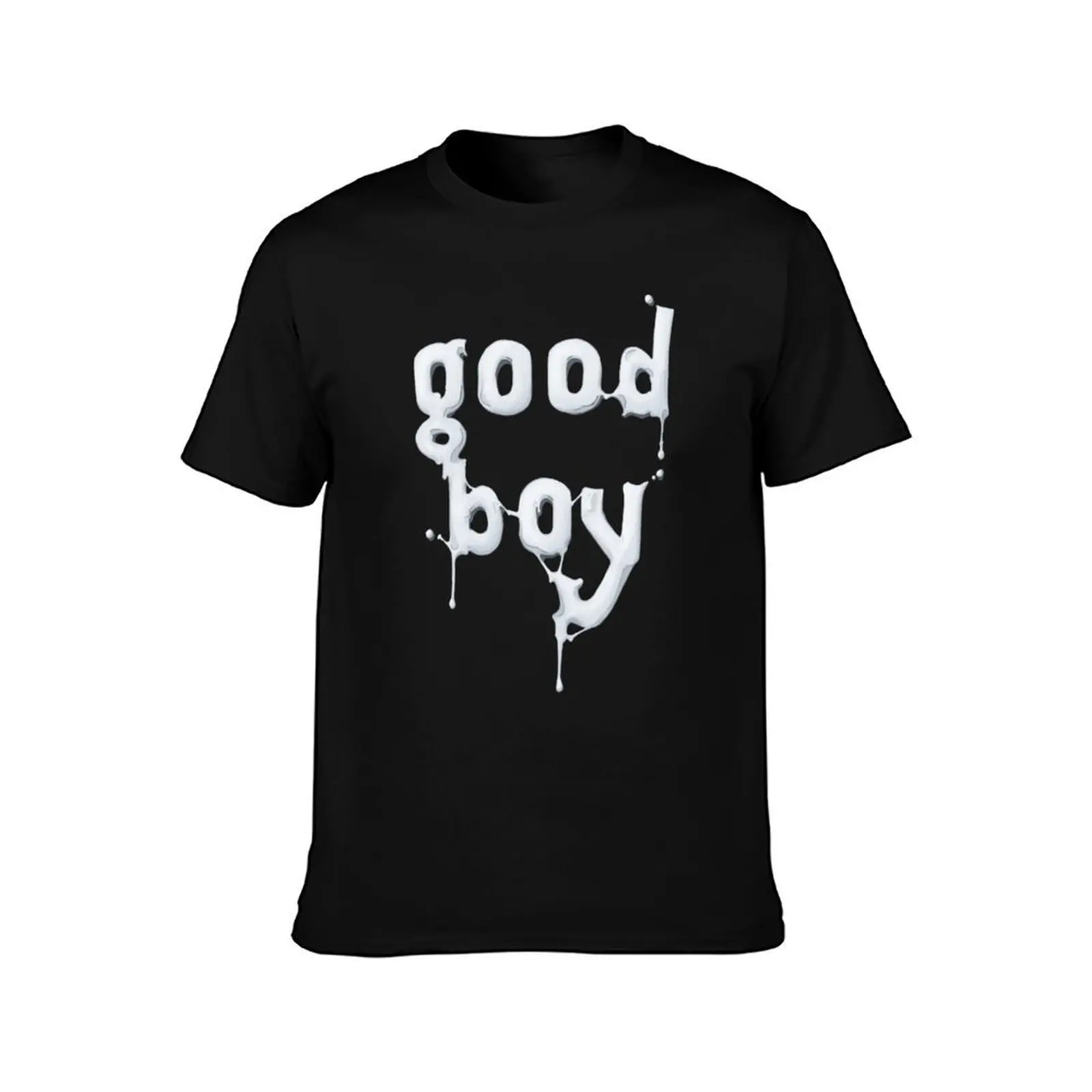 Messy Letters - Good Boy. T-Shirt, Summer Casual Cotton Tee, Oversized Streetwear Tops, Vintage Graphic Print, Unisex Men Women