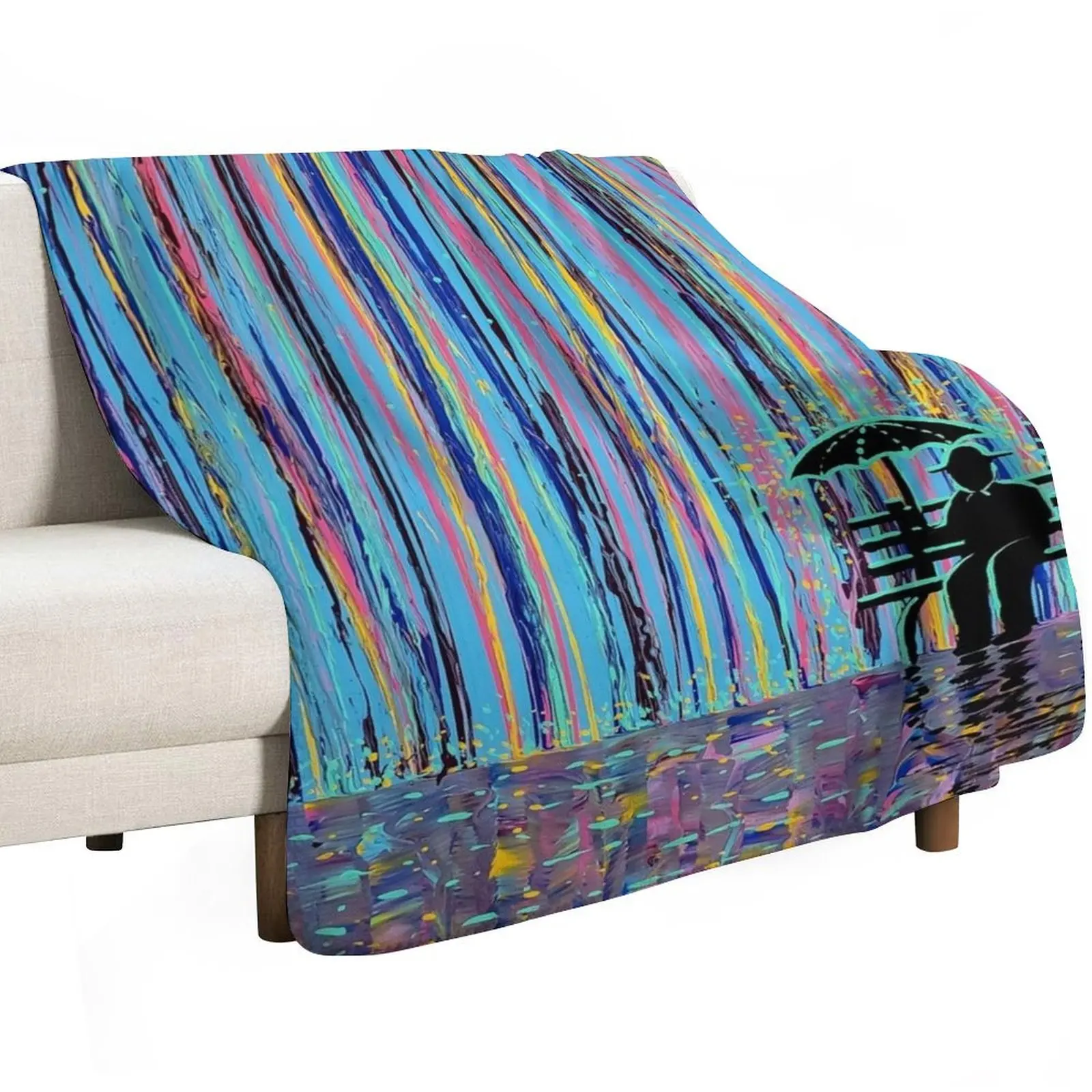 Acid Rain #3 - (MUCH LARGER REMAKE OF ORIGINAL) Throw Blanket Cute Winter beds valentine gift ideas Plaid Soft Blankets
