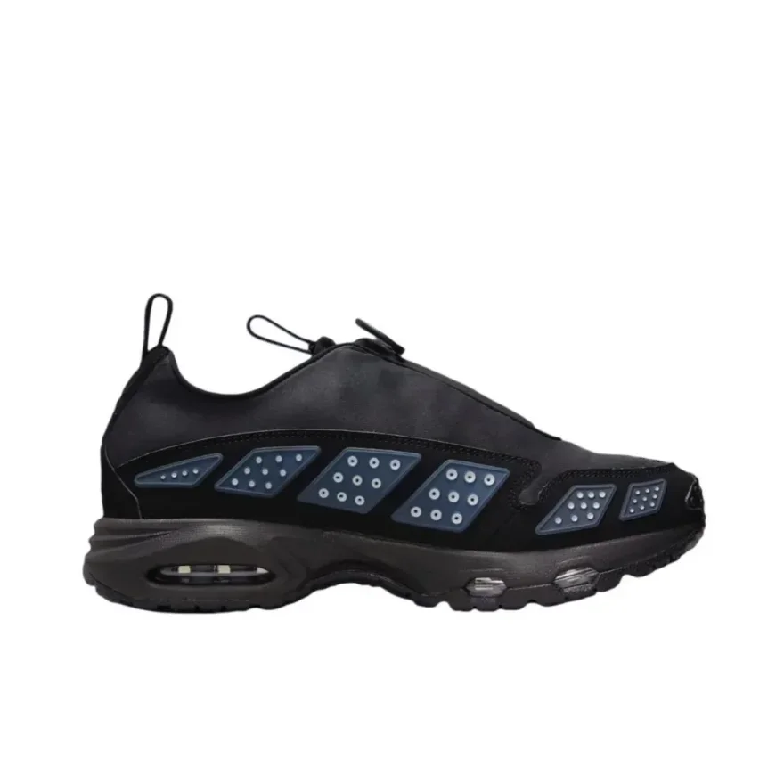 Nike Air Max Sunder Men's and Women's Casual Running Shoes Shock Absorbing and Slip Resistant Black and Blue Colorway