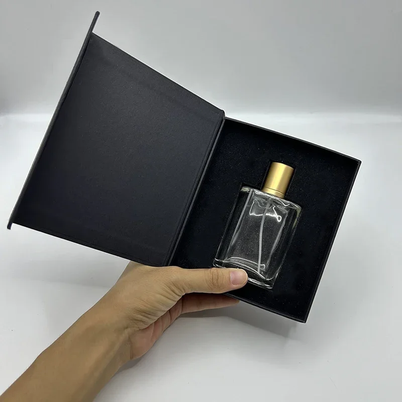 

5Pcs/lot 50ml Atomizer Perfume Bottle with Box Packaging Custom Metal Sticker Logo Perfume Box Packaging Luxury Wholesale