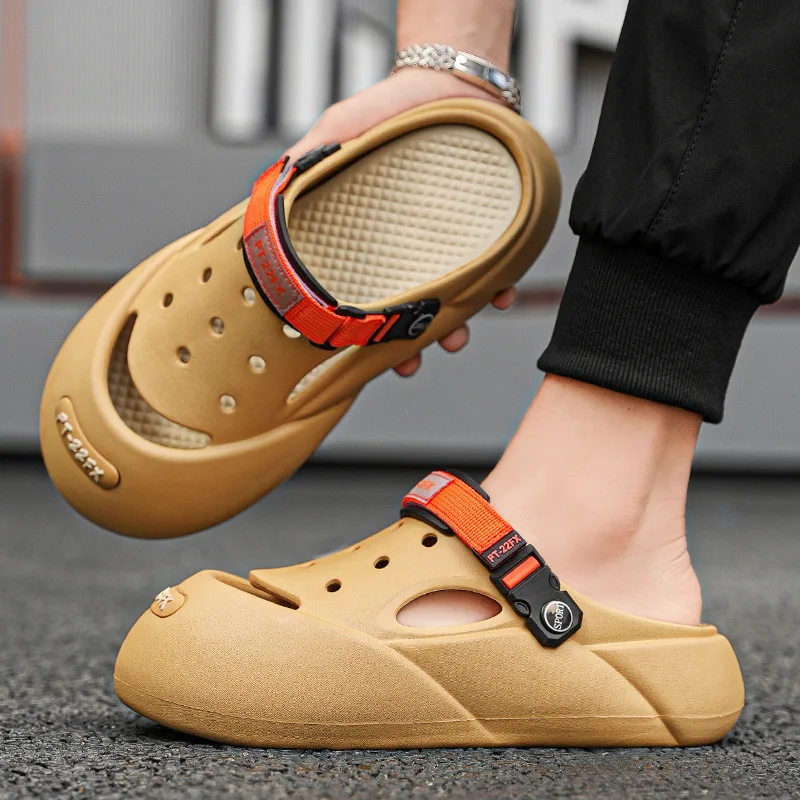 Men Platform Sandals Street Fashion Trend Slippers Outdoor Clogs Garden Shoes Beach Sandals Flip Flop Casual Slippers for Couple