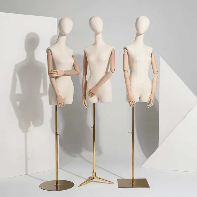 Female Half-Body Mannequin for Clothing Store Window Clothes Display Props