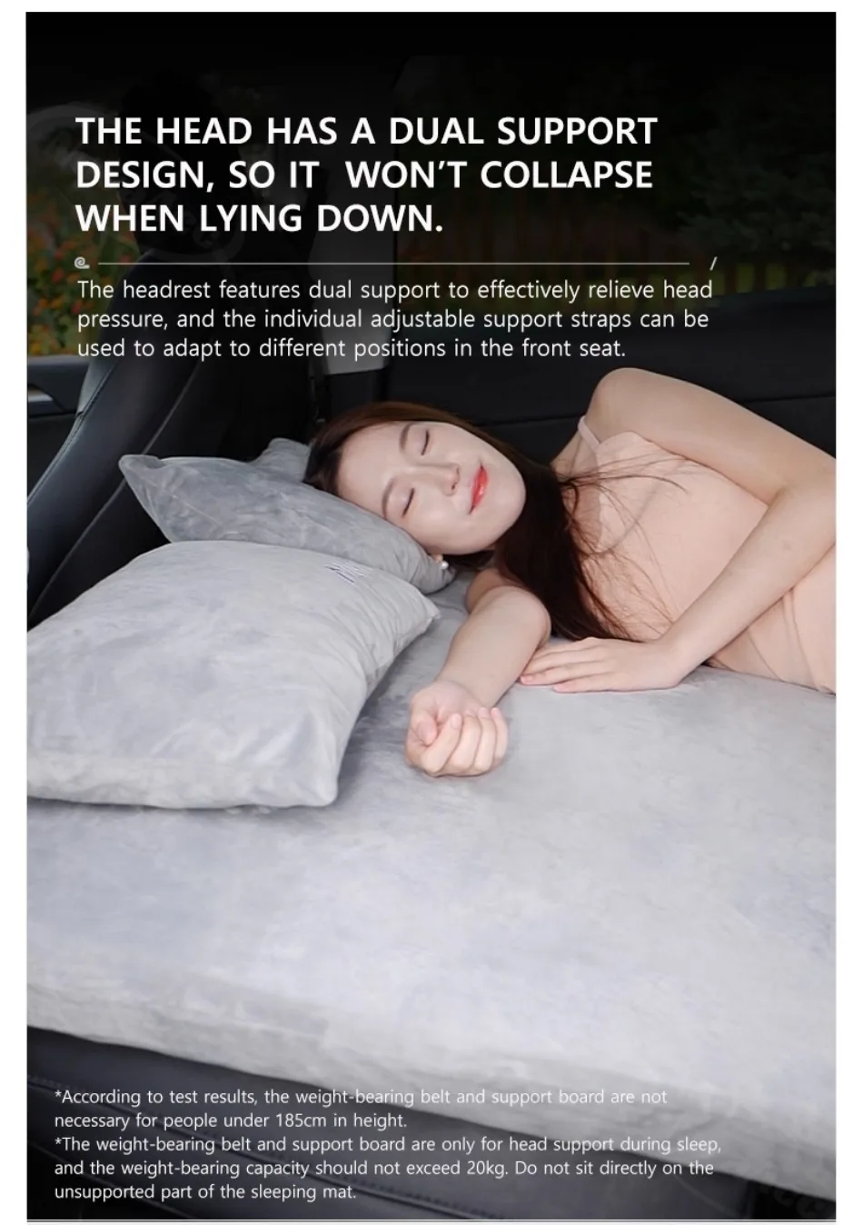Car Mattress for Camping Trunk Memory Foam Mattress Foldable Memory Foam Car Bed Non-Slip Design for Tesla Model Y 3 2021-2026